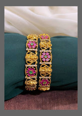 Ruby Flower with Lakshmi Bangle - BG00113
